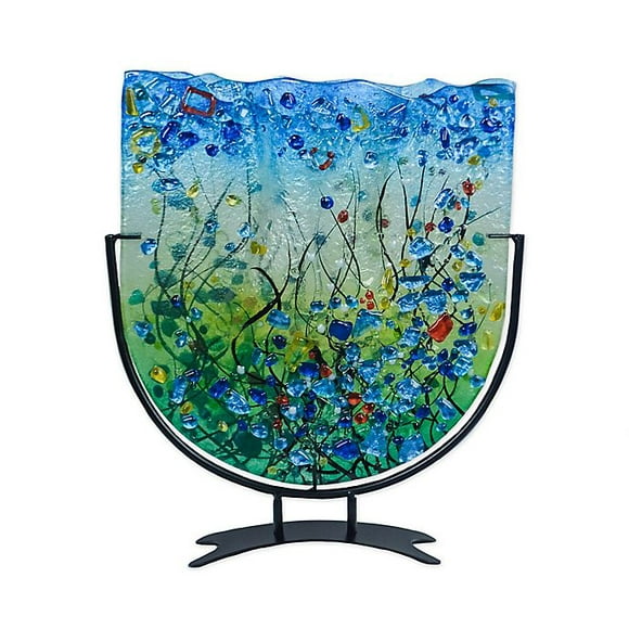 Jasmine Art Glass 8-20392 Round Vase 16 